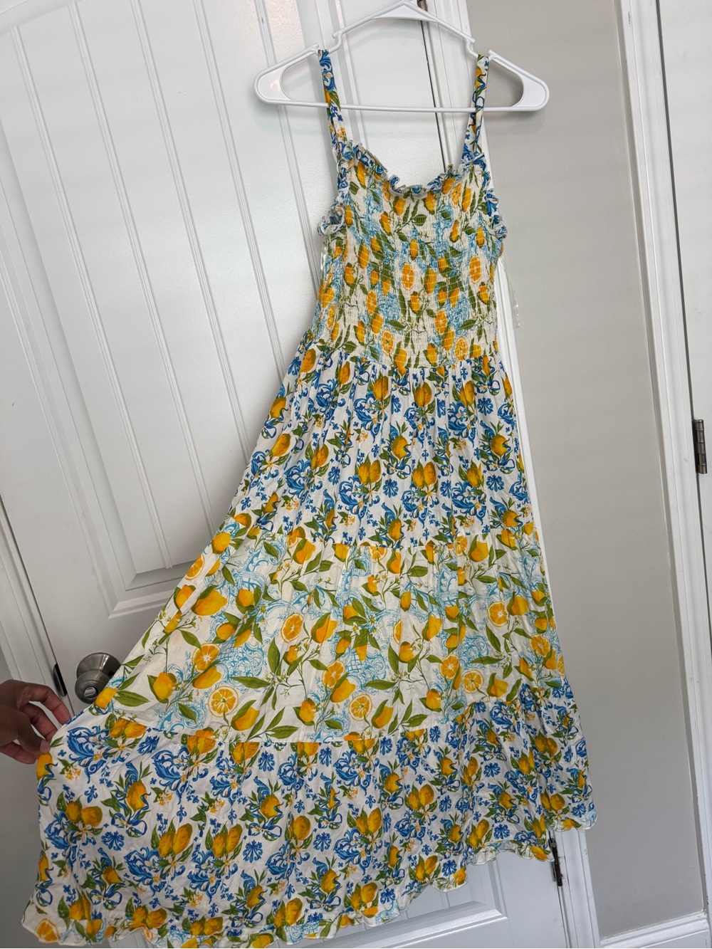 Lemon Floral Smocked dress
